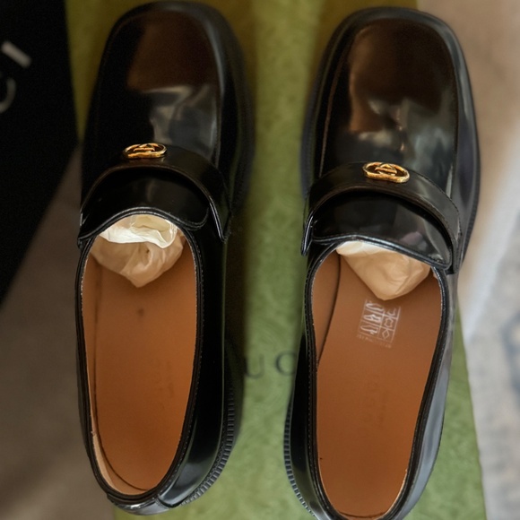 Gucci Loafer Black Gold Women's size 38.5 - Rare - Picture 9 of 15